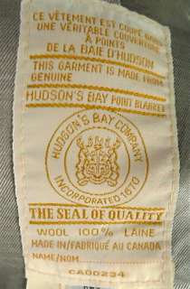   HUDSON BAY Company HBC Point WOOL Blanket COAT Jacket MENS LG  