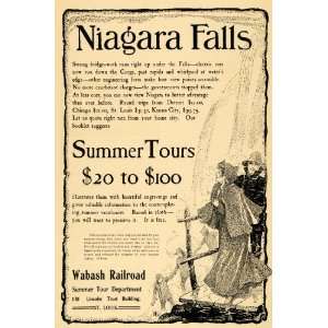 1901 Ad Wabash Railroad Summer Tour Niagara Falls Gorge 