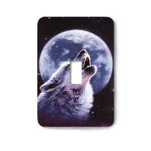 Howling Wolf Decorative Steel Switchplate Cover