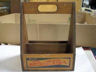 1940s Pepsi Cola Wooden Bottle Carrier  