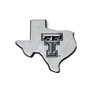  Texas Tech Texas Shaped Auto Emblem (Metal) Automotive