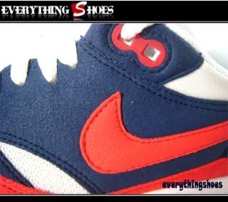 Nike Air Max 1 Mid Navy Action Red White Nature Blue Running Shoes 