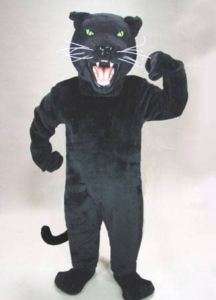 BLACK PANTHER cat MASCOT HEAD Costume Suit Halloween  