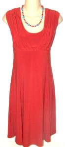 Calvin Klein Couture Designer Red Jersey Cocktail Dress Size 10 NWT 