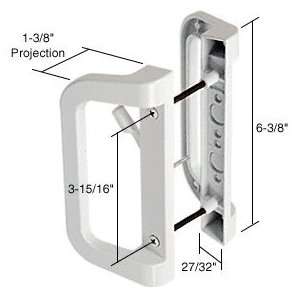 CRL Low Profile White Mortise Style Handle 3 15/16 Screw Holes by CR 