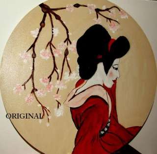 Geisha Girl w Cherry Blossoms Cross Stitch Pat Oriental  