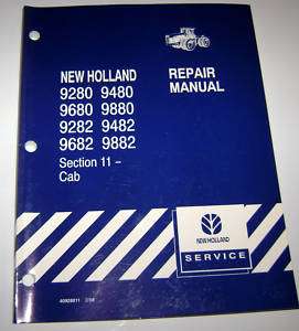 New Holland 9280 9882 Tractor Cab Manual 9480 9482 9682  