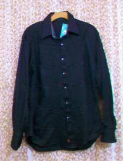 ROBERT GRAHAM Mens Black Unique ALTAMONT Button Up Long Sleeve Shirt 