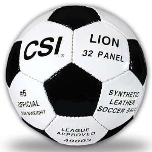  CSI Black and White Synthetic Leather Soccer Ball Size 5 