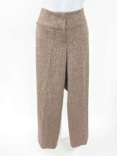 MAG MAGASCHONI Brown Tweed Cashmere Slacks Pants Size 2  