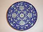 CHINESE PORCELAIN PLATE QING DYNASTY FAMILLE ROSE w BLUE GROUND LOTUS 