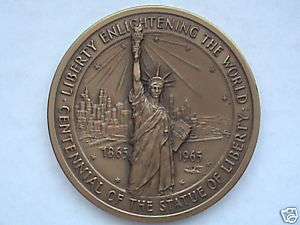 Medallic Art Medal 1965 Statue Of Liberty Centennial  