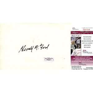  Gerald Ford Autographed 4x6 Postcard JSA 