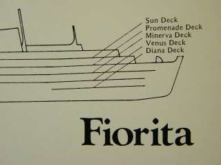 1985 86 Deck Plan Chandris Cruise Lines   tss FIORITA  