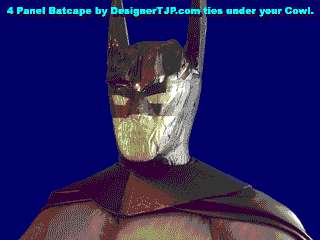 Keaton Ready Adult Male Large 4 Panel Dark Batman Style Cape  