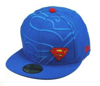   ERA 59FIFTY SUPERMAN NE FRONTAL ROYAL RED CUSTOM FITTED HAT CAP  