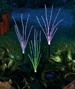 SET OF 3 SOLAR BENDABLE LIGHT BRANCHES outdoor YARD LIGHTING  