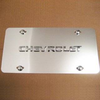   Chevy Lettering Logo Aluminum Semi Mirrored Front License Plate