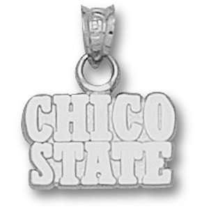 Cal State University Block Chico State 5/16 Pendant (Silver 
