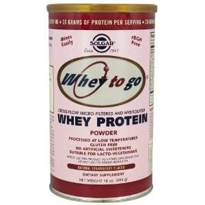  Solgar   Whey To Go Protein Powder Natural Strawberry 