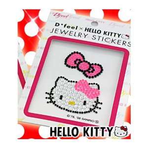   Sanrio Hello Kitty Jewelry Gem Sticker   Pink Ribbon