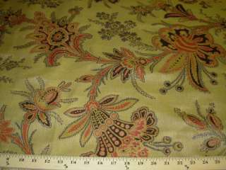 FLOWERS HEIRLOOM~EMBROIDERED UPHOLSTERY FABRIC~2 6/8YD  