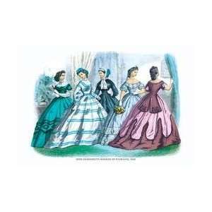  Mme Demorests Mirror of Fashions 1840 #4 24x36 Giclee 