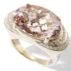  18K Gold Beryl & Diamond Ring Jewelry