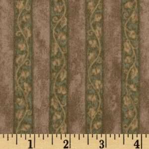  4344 Wide Acorn Hollow Flannel Stripe Moss Fabric By The 
