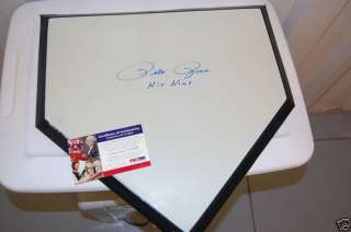 PETE ROSE Autographed Home Plate PSA/DNA COA  