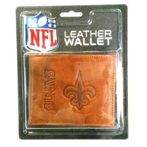  NFL Embossed Leather Wallet   New Orleans Saints 