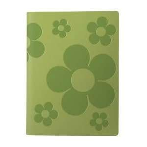  Green Embossed Floral Leather Journal Diary, Lined, 6x8 