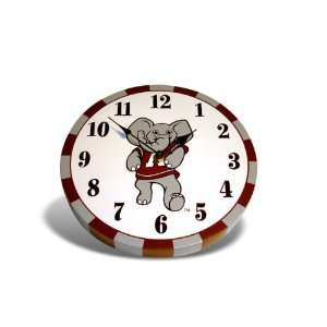 Alabama Crimson Tide Mascot Wooden Clock Sports 