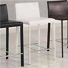 Pair of Modern White 29 Inch Seat Bar Stool Chairs by Coaster 