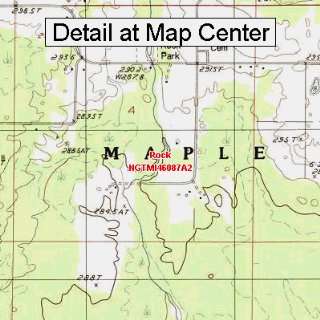   Quadrangle Map   Rock, Michigan (Folded/Waterproof)