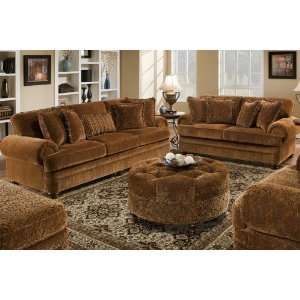    2pc Transitional Modern Fabric Sofa Set, PE 8948 S2
