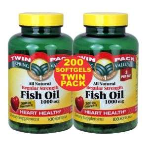 Fish Oil 1000 mg, 200 Softgels   Spring Valley  