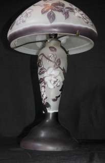 French Art Nouveau Galle Lamp Table Light Glass  