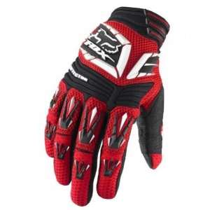  Fox Pawtector Motocross Gloves   Mens Red Small 