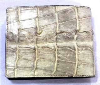 Soft Touch WHITE ALLIGATOR CROCODILE WALLET HORNBACKTAIL LEATHER 