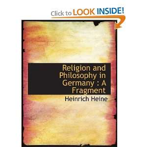  Religion and Philosophy in Germany  A Fragment 