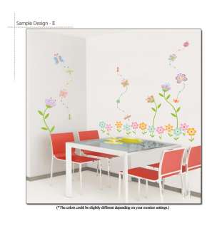 ] Lovely Flowers & Butterfly Nursery Kids Wall Decor 