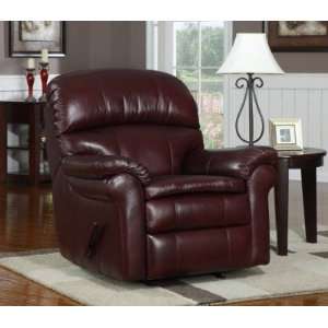 At Home Designs Sonoma Transitional Recliner in Merlot  
