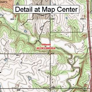 USGS Topographic Quadrangle Map   Stilwell, Kansas (Folded/Waterproof 