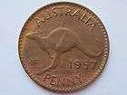 1957 Y dot Australia Penny   aUnc with Luster   Error coin with cud in 