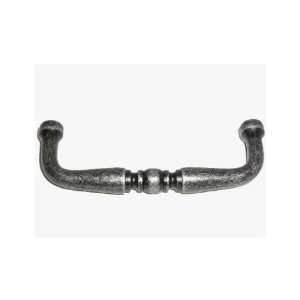   Top knobs   somerset pull 3 centers in black iron