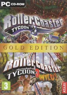 ROLLERCOASTER TYCOON 3 GOLD & WILD EXPANSION PC NEW 742725270107 