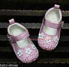   Girls Pink Polka Dot Bow Mary Jane Walking Shoes Size 1 2 3  