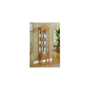 Coaster Curio Cabinet with Glass Display in Oak   950194 