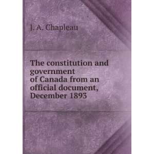  The constitution and government of Canada from an official 
